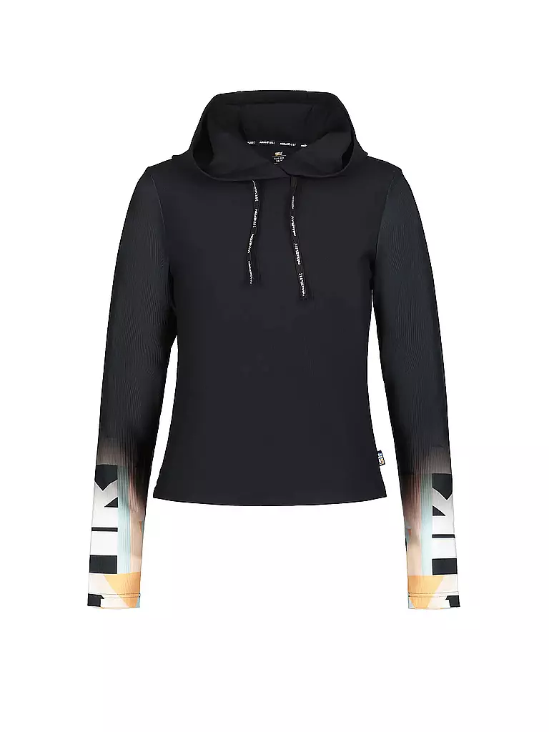 RUKKA | Damen Laufhoodie Ylijala | schwarz