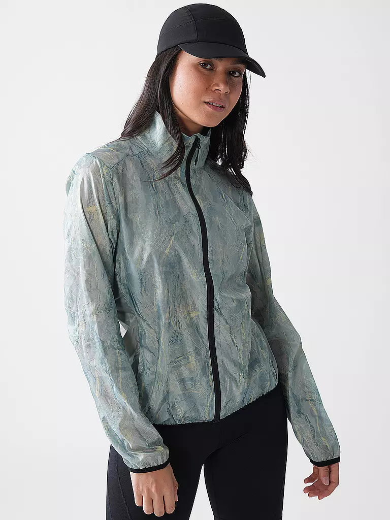 RUKKA | Damen Laufjacke Maile Print | hellgrün