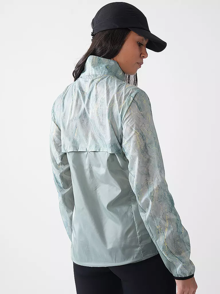 RUKKA | Damen Laufjacke Maile Print | hellgrün