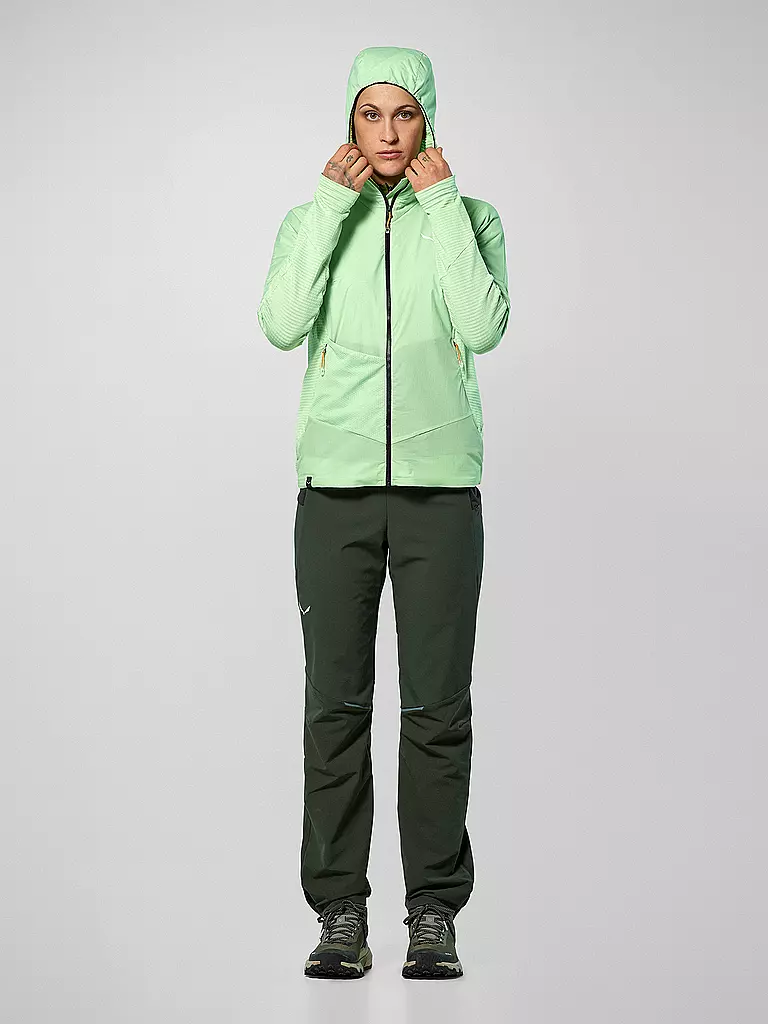 SALEWA | Damen Fleecejacke Pedroc PL Wind Hoodie | hellgrün