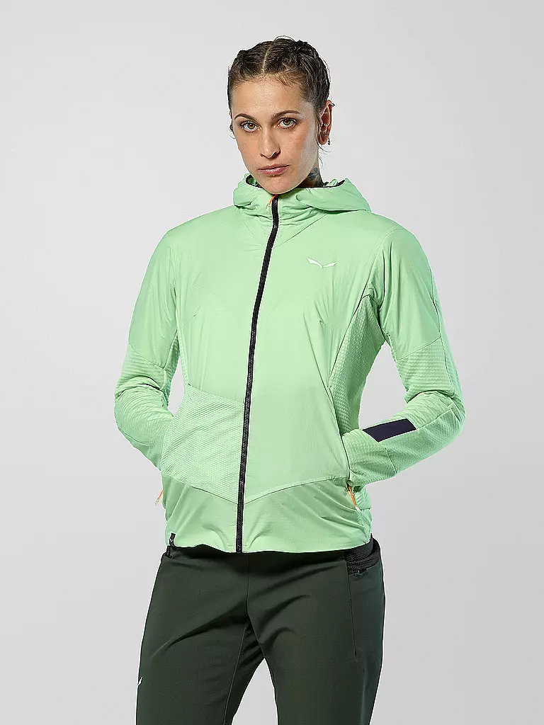 SALEWA | Damen Fleecejacke Pedroc PL Wind Hoodie | hellgrün