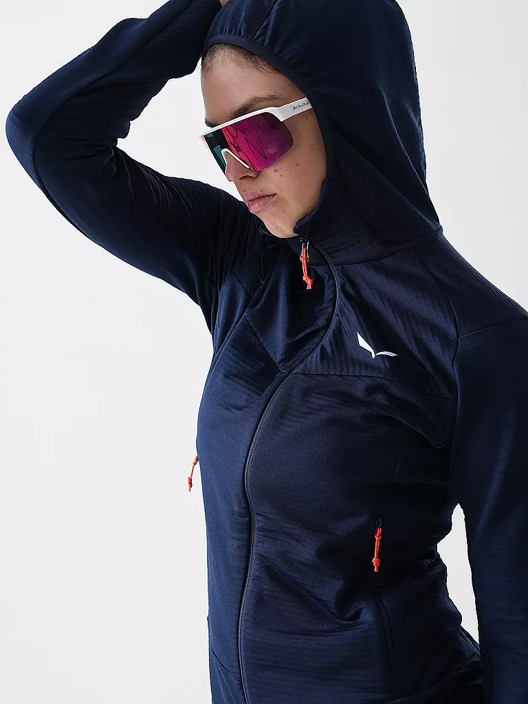 SALEWA | Damen Fleecejacke Puez Altavia Polarlite Hoodie | dunkelblau