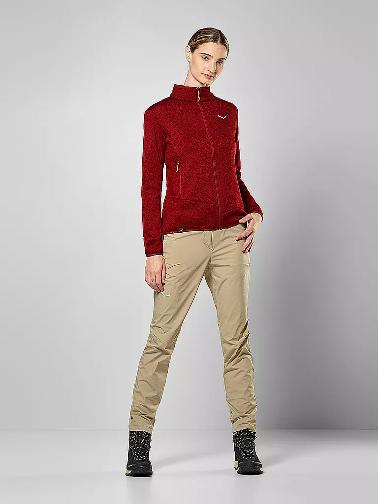 SALEWA | Damen Fleecejacke Puez Rocca PL | Dunkelrot