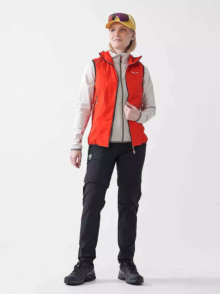 SALEWA | Damen Outdoorweste Pedroc Durastretch Light Hoodie | rot