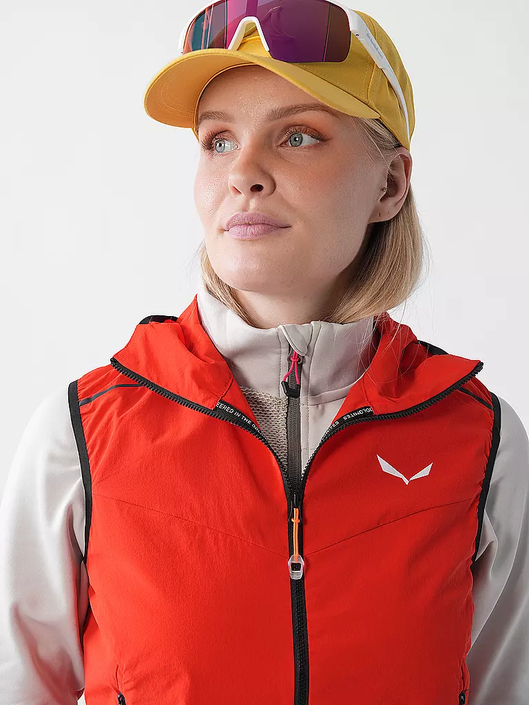 SALEWA | Damen Outdoorweste Pedroc Durastretch Light Hoodie | rot
