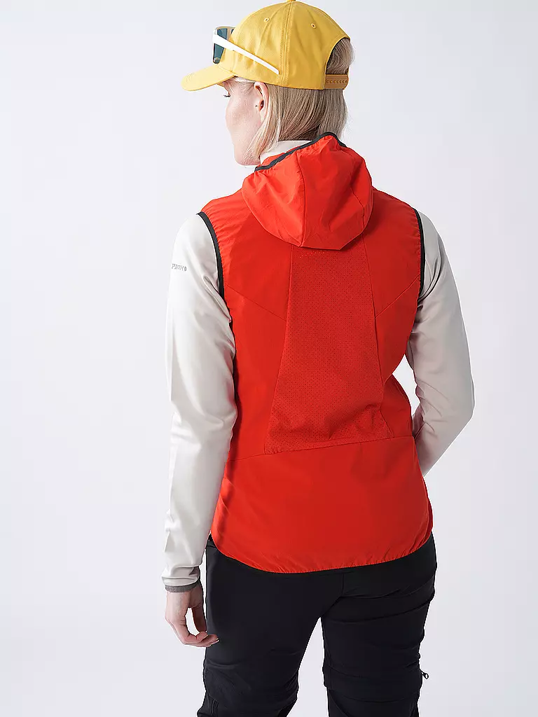 SALEWA | Damen Outdoorweste Pedroc Durastretch Light Hoodie | rot