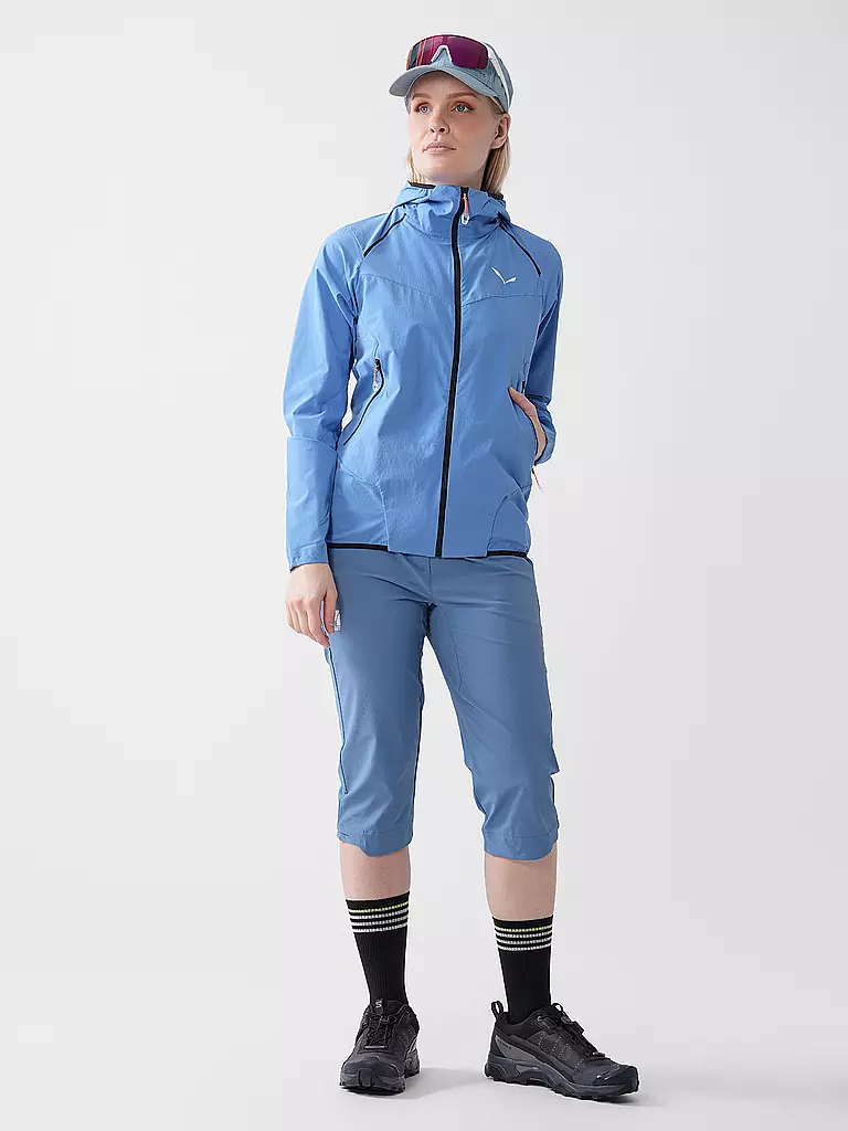 SALEWA | Damen Softshell Jacke Pedroc DST Light Hoodie | hellblau