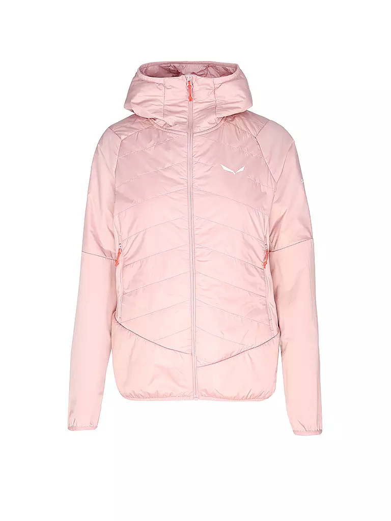 SALEWA | Damen Touren Hybridjacke  Ortles Hybrid TirolWool® Responsive Hoodie | rosa