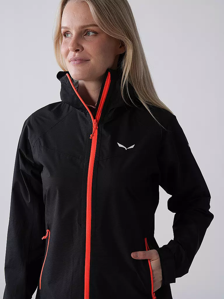 SALEWA | Damen Wanderjacke Puez (Aqua 3) PTX Hoodie | schwarz