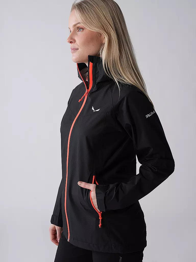SALEWA | Damen Wanderjacke Puez (Aqua 3) PTX Hoodie | schwarz