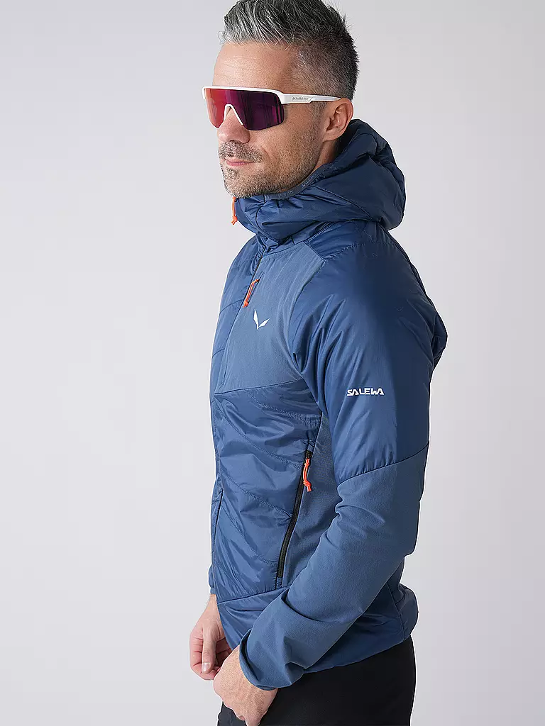 SALEWA | Herren Hybridjacke Ortles Hybrid TirolWool® Responsive Hoodie | dunkelblau