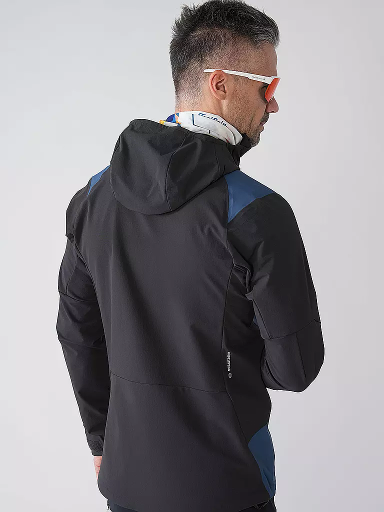 SALEWA | Herren Touren Hybridjacke Sella Durastretch Softshell Hoodie | schwarz