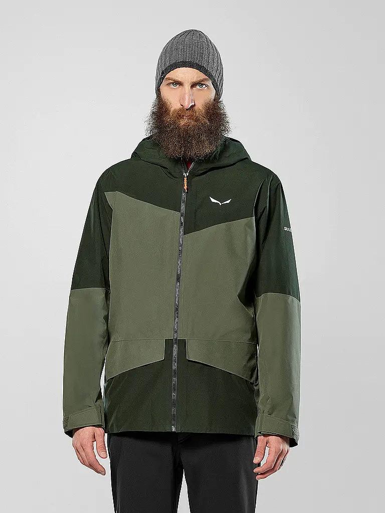 SALEWA | Herren Wanderjacke Puez 2L Gore-Tex® Hoodie | olive