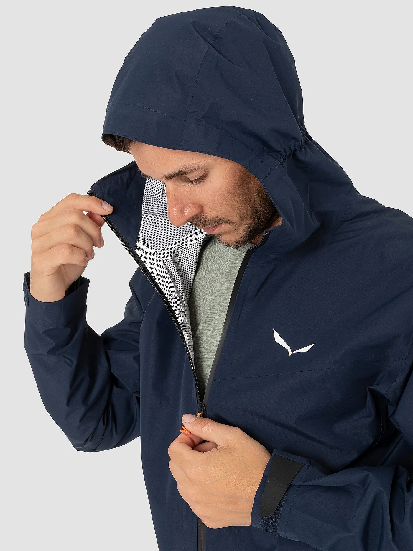 SALEWA | Herren Wanderjacke Puez Aqua 4 2.5L Powertex Hoodie | dunkelblau