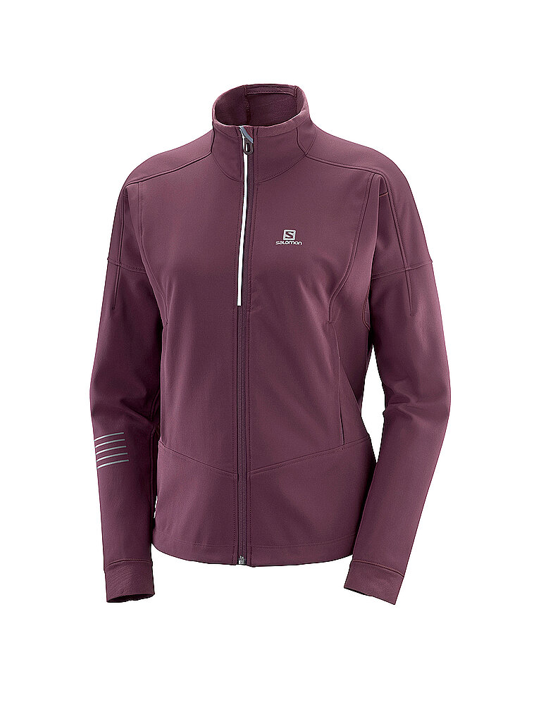 SALOMON Damen Laufjacke Softshell Lightning Warm rot | XS