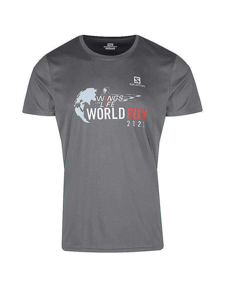SALOMON Herren Laufshirt Wings for Life World Run 2022 grau