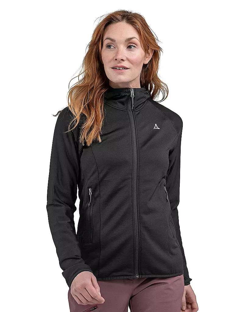 SCHÖFFEL | Damen Fleecejacke Cascata Hoodie | schwarz