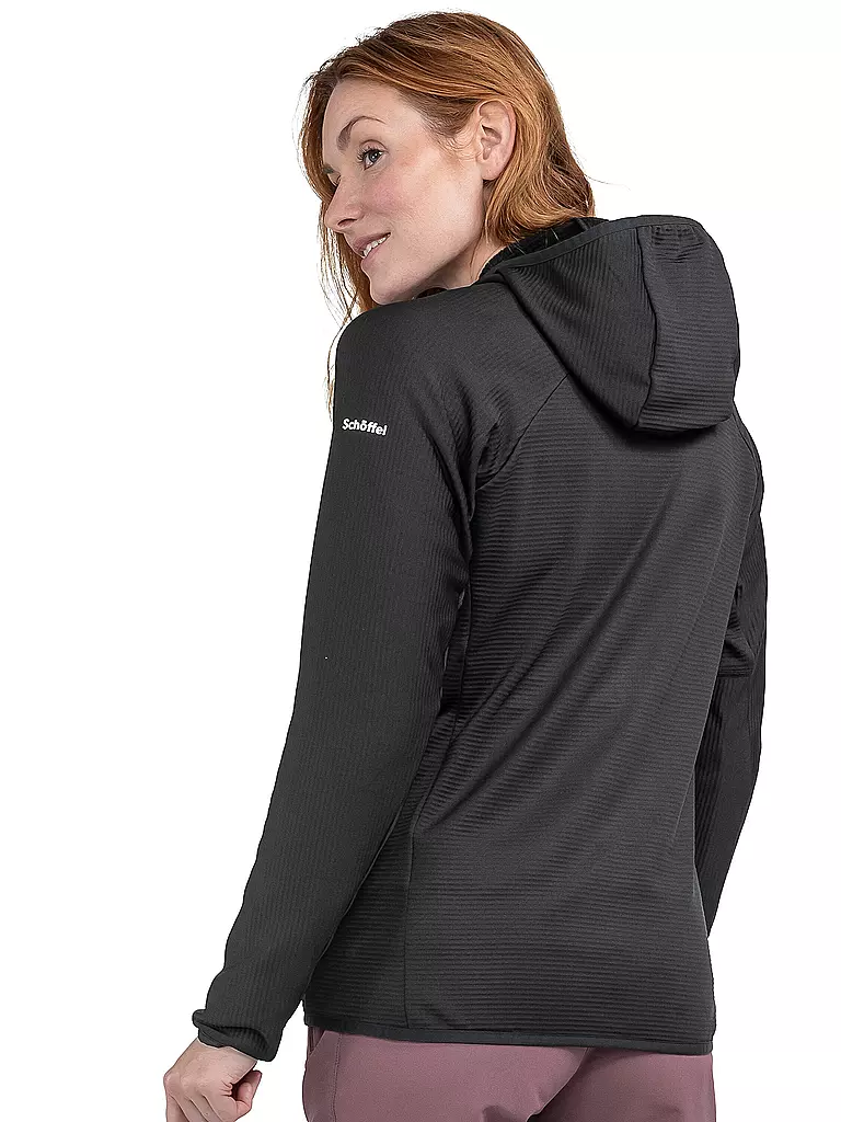 SCHÖFFEL | Damen Fleecejacke Cascata Hoodie | schwarz