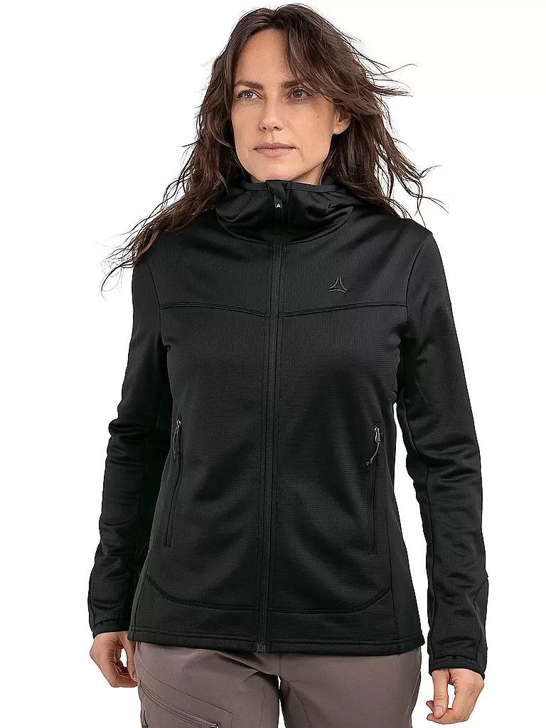 SCHÖFFEL | Damen Fleecejacke Milagle Hoodie | schwarz