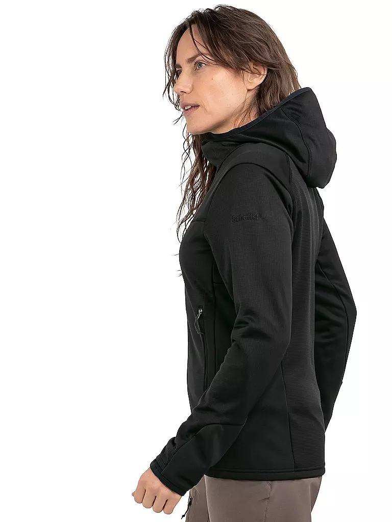SCHÖFFEL | Damen Fleecejacke Milagle Hoodie | schwarz