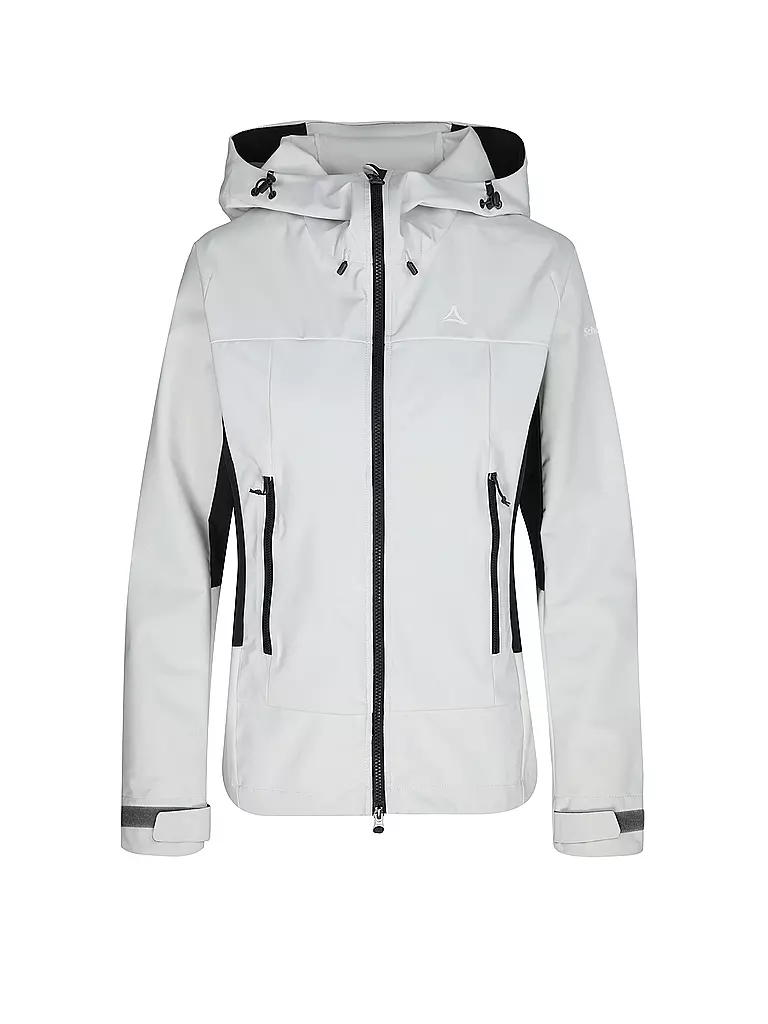 SCHÖFFEL | Damen Softshelljacke Blaueis Hoodie | creme