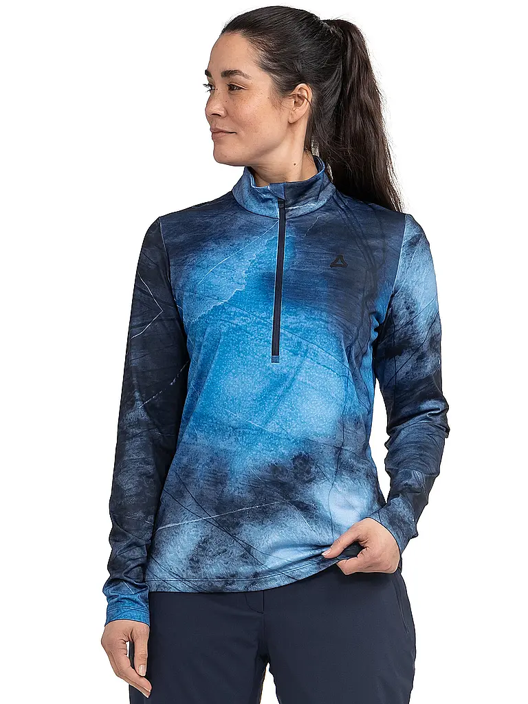 SCHÖFFEL | Damen Unterzieh Zipshirt Schöffel x Tom Hegen | dunkelblau