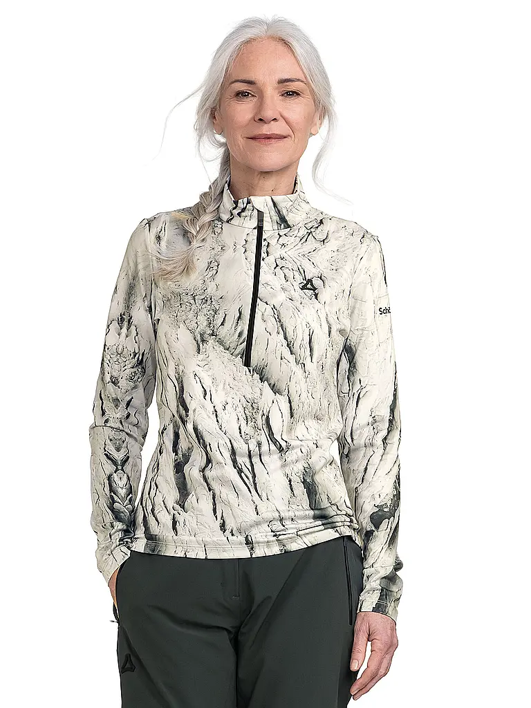 SCHÖFFEL | Damen Unterzieh Zipshirt Schöffel x Tom Hegen | weiss