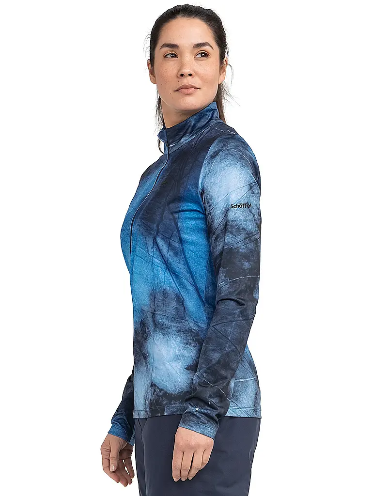 SCHÖFFEL | Damen Unterzieh Zipshirt Schöffel x Tom Hegen | dunkelblau