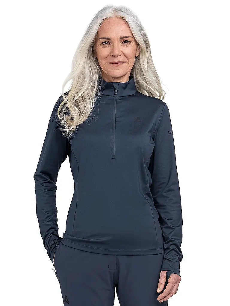 SCHÖFFEL | Damen Unterzieh Zipshirt Style Pine | dunkelblau