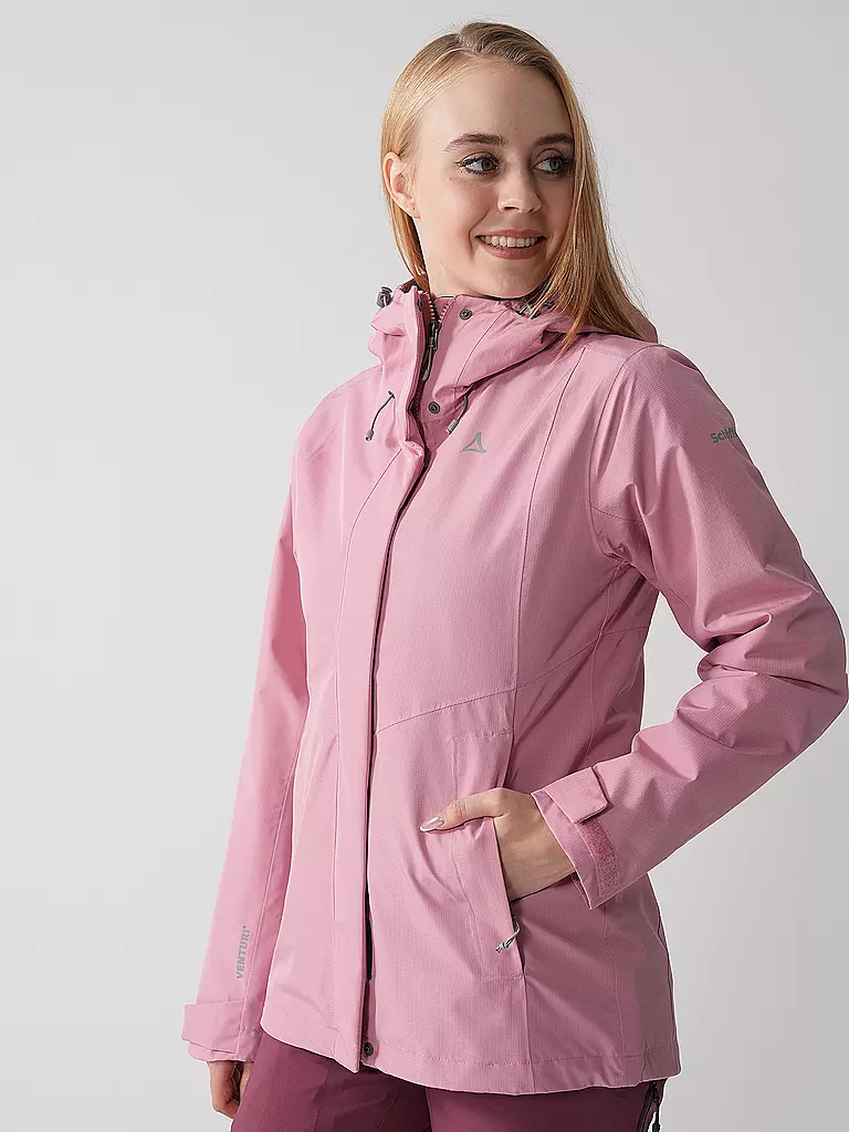 SCHÖFFEL | Damen Wanderjacke Okere 2L 3in1 Hoodie | rosa