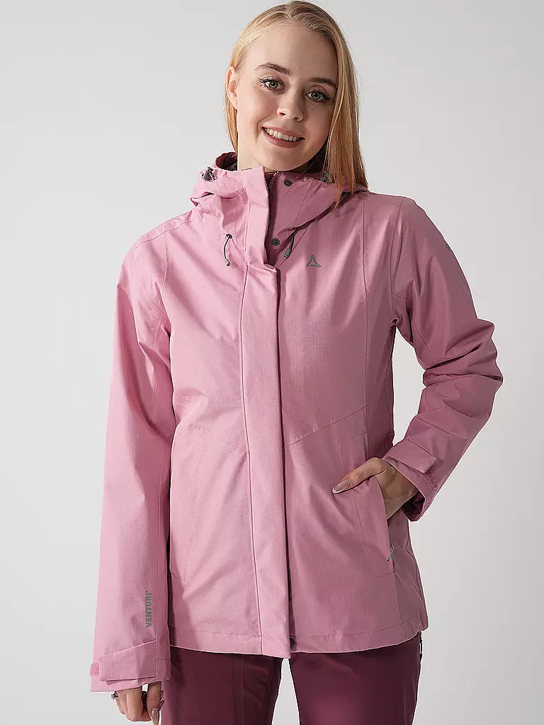 SCHÖFFEL | Damen Wanderjacke Okere 2L 3in1 Hoodie | rosa