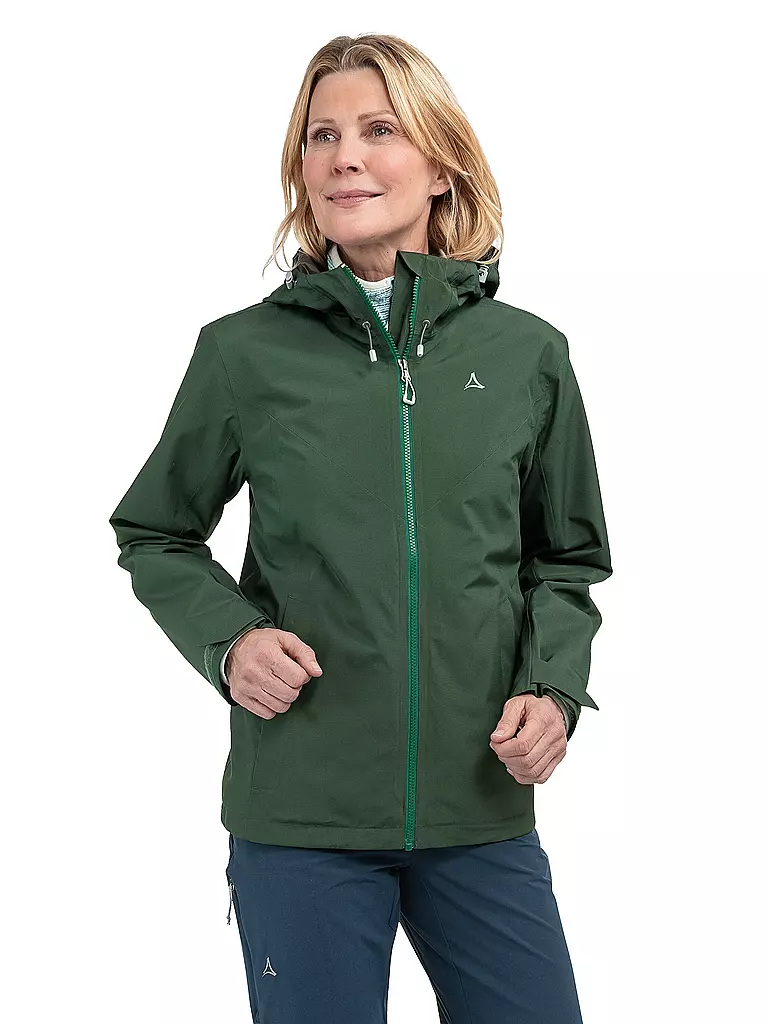 SCHÖFFEL | Damen Wanderjacke Yew 2L ZipIn Hoodie | dunkelgrün