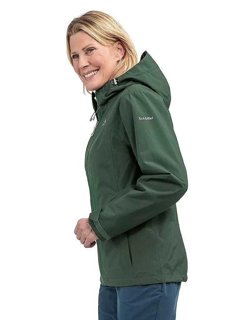 SCHÖFFEL | Damen Wanderjacke Yew 2L ZipIn Hoodie | dunkelgrün