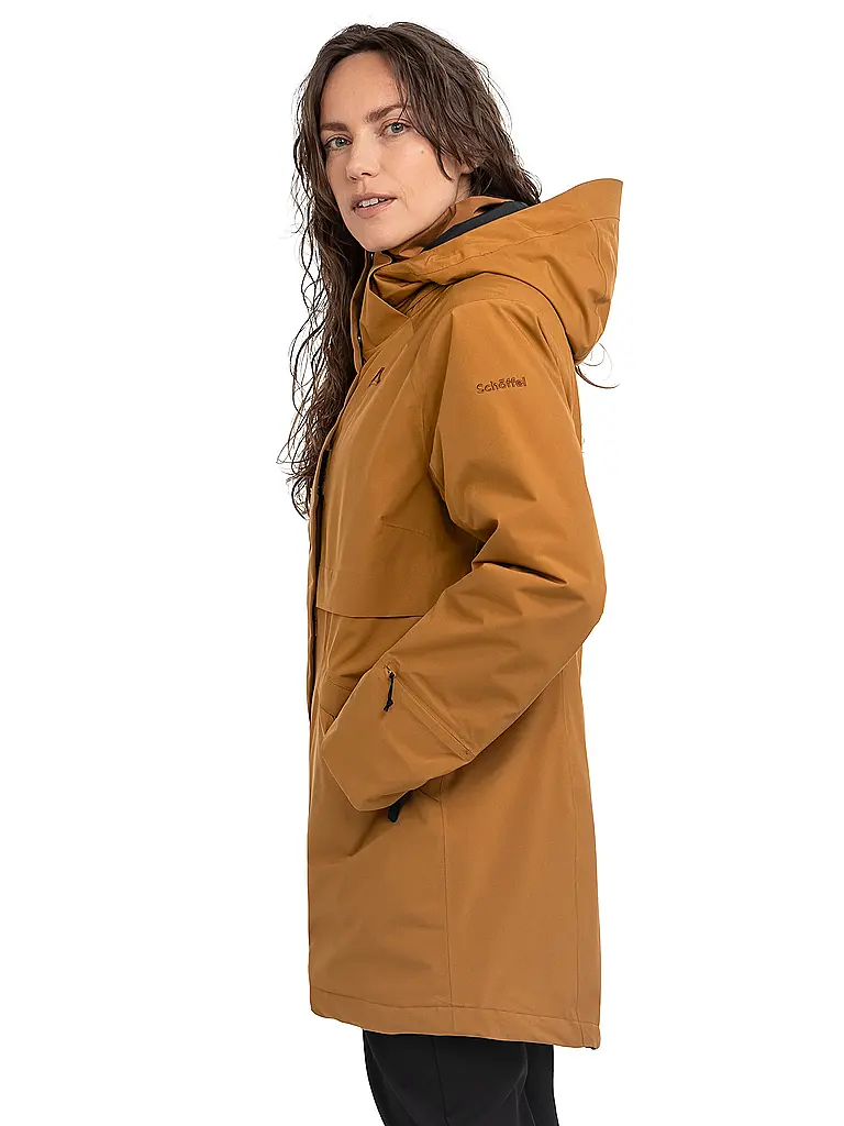 SCHÖFFEL | Damen Winterparka Malkay Hoodie | senf