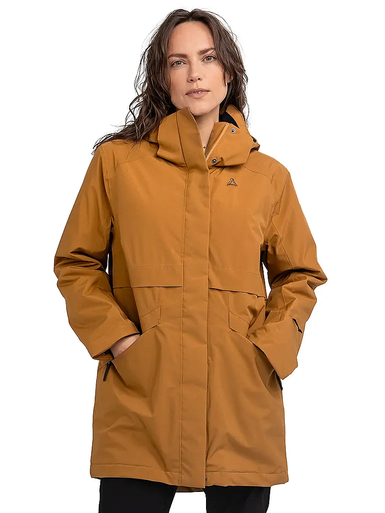 SCHÖFFEL | Damen Winterparka Malkay Hoodie | senf