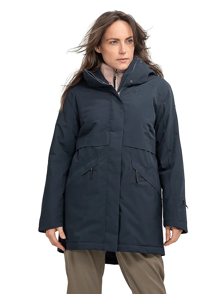 SCHÖFFEL | Damen Winterparka Malkay Hoodie | dunkelblau