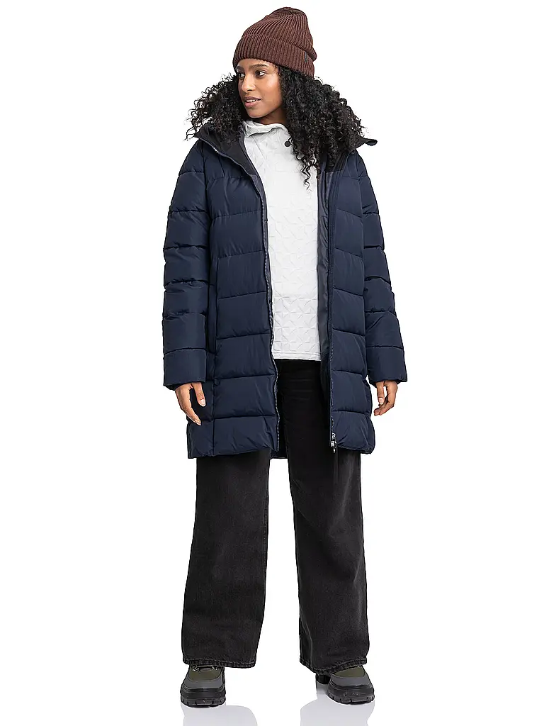 SCHÖFFEL | Damen Winterparka Style Boslix Hoodie | dunkelblau