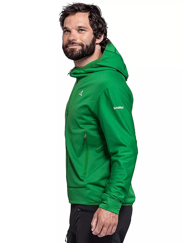 SCHÖFFEL | Herren Fleecejacke Style Blaueis Hoodie | grün