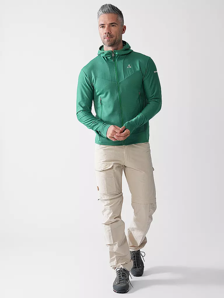 SCHÖFFEL | Herren Fleecejacke Style Blaueis Hoodie | grün