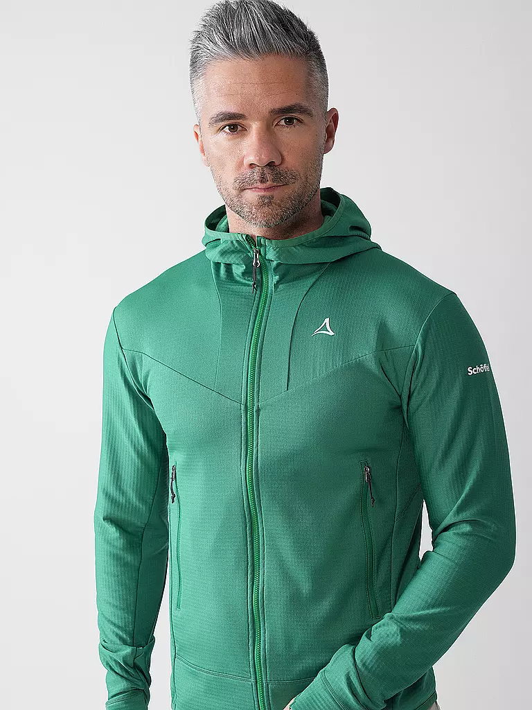 SCHÖFFEL | Herren Fleecejacke Style Blaueis Hoodie | grün
