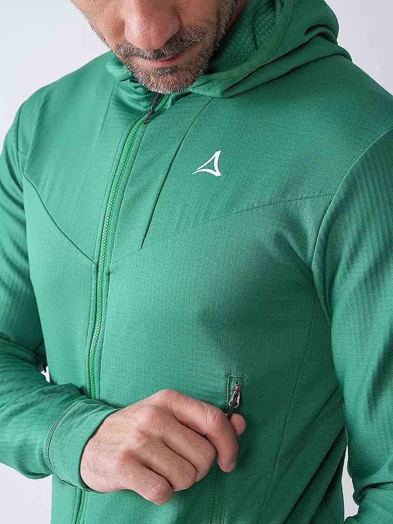 SCHÖFFEL | Herren Fleecejacke Style Blaueis Hoodie | grün