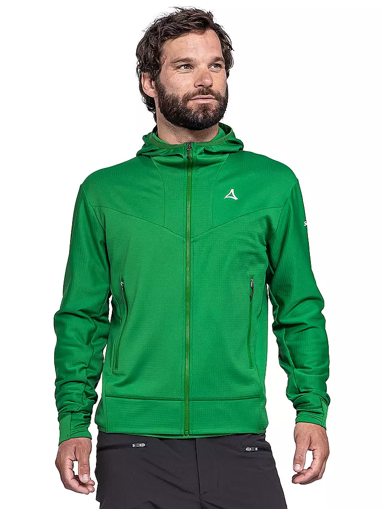 SCHÖFFEL | Herren Fleecejacke Style Blaueis Hoodie | grün