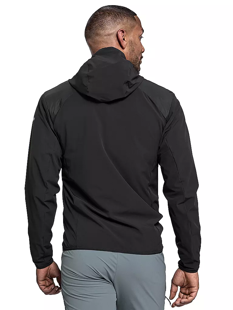 SCHÖFFEL | Herren Hybridjacke Blaueis Hoodie | schwarz