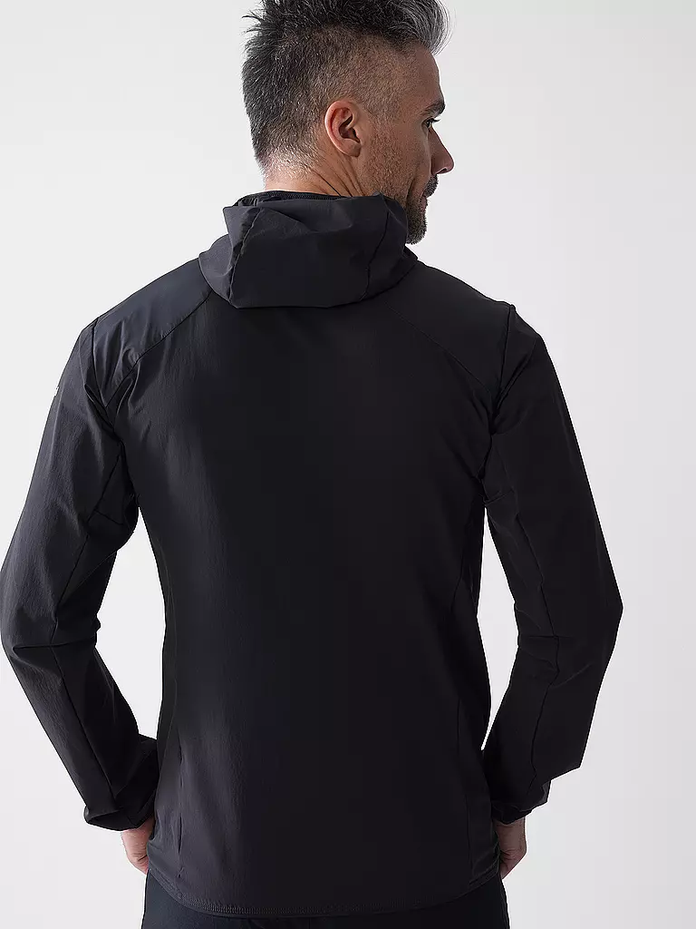SCHÖFFEL | Herren Hybridjacke Blaueis Hoodie | schwarz