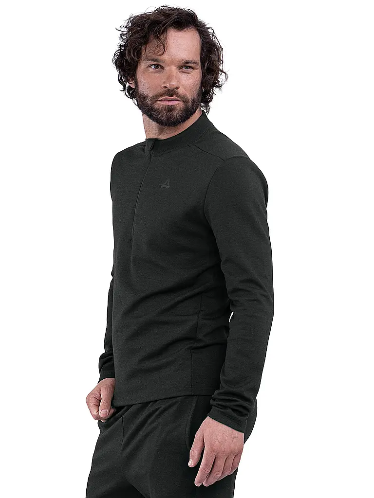 SCHÖFFEL | Herren Unterzieh Zipshirt Style Canyfer | schwarz