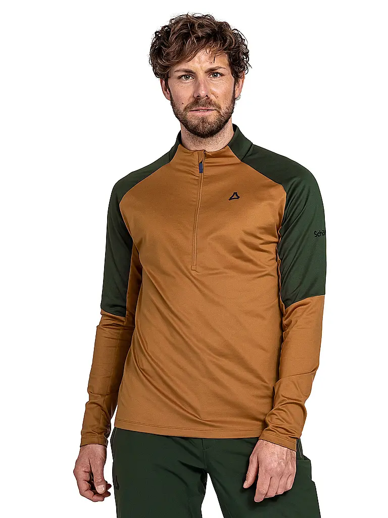 SCHÖFFEL | Herren Unterzieh Zipshirt Style Safoon | senf