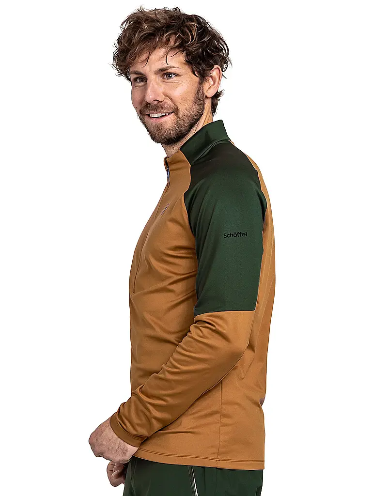 SCHÖFFEL | Herren Unterzieh Zipshirt Style Safoon | senf