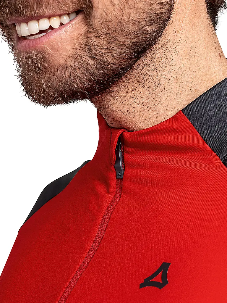 SCHÖFFEL | Herren Unterzieh Zipshirt Style Safoon | rot