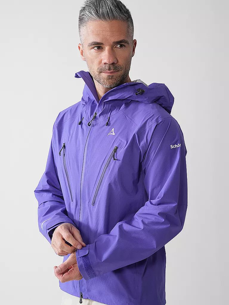 SCHÖFFEL | Herren Wanderjacke Style Blaueis 3L Hoodie | lila