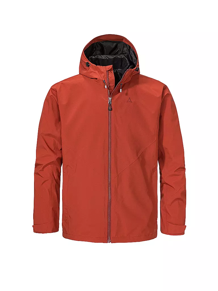 SCHÖFFEL | Herren Wanderjacke Yew 2L ZipIn Hoodie | rot